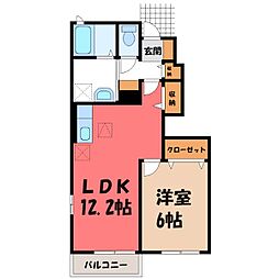 デスパシオカーサ1 1LDKの間取図画像