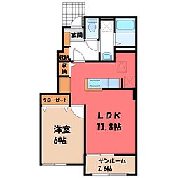 グランシャリオ 1LDKの間取図画像