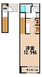 メゾン・ド・ヴェール2 ワンルームの間取図画像