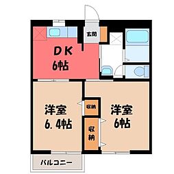 マイホーム3 2DKの間取図画像