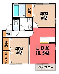 さざんかA 2LDKの間取図画像