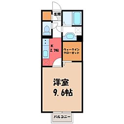 どんぐり3号 1Kの間取図画像