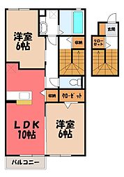 グラード 2LDKの間取図画像