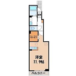 コッティエスポ1 ワンルームの間取図画像