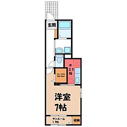 ルミネージュ 1Kの間取図画像