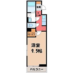 ビビエンダモデルノ 1Kの間取図画像