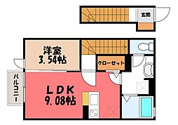 グラシア 1LDKの間取図画像