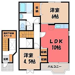 ノースタウンC 2LDKの間取図画像