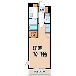 エクセレント ワンルームの間取図画像
