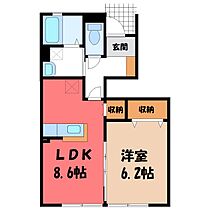 群馬県前橋市天川大島町2丁目（賃貸アパート1LDK・1階・38.19㎡） その2