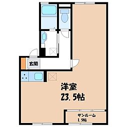 東武伊勢崎線 伊勢崎駅 バス50分 県営住宅前下車 徒歩3分