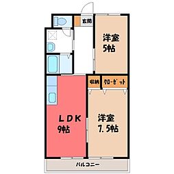JR両毛線 国定駅 徒歩8分の賃貸マンション