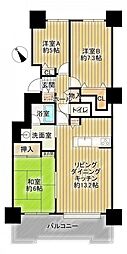 ダイアパレス南郷通第2 3LDKの間取図画像
