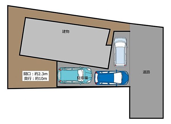【駐車拡張済・現況販売】区画図。