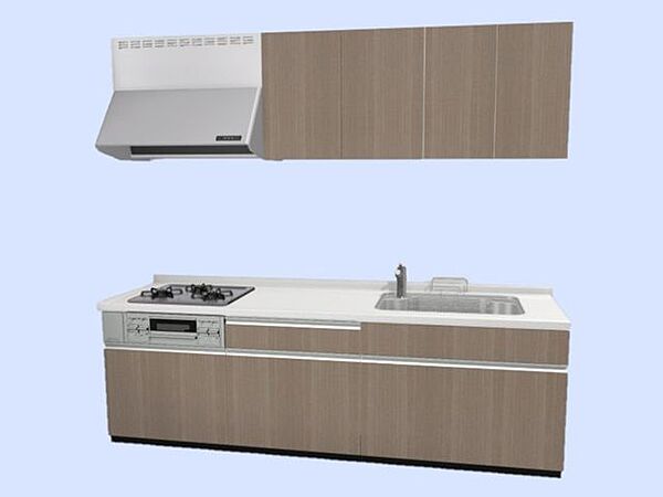 【リフォーム中】【同仕様写真】キッチン　新品交換予定。シンクが広く洗い物がしやすいキッチンです。