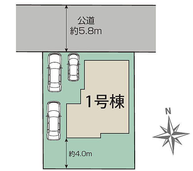 駐車スペース3台可能☆
