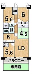 バンベール芝田2 4LDKの間取図画像