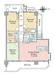 ライオンズマンション豊田栄町 3LDKの間取り