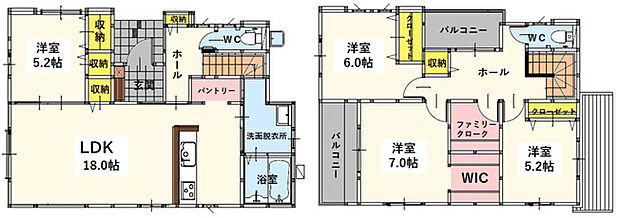 家事動線と生活動線を考えた無駄のない設計で、家族みんなが快適に過ごせる間取りです。