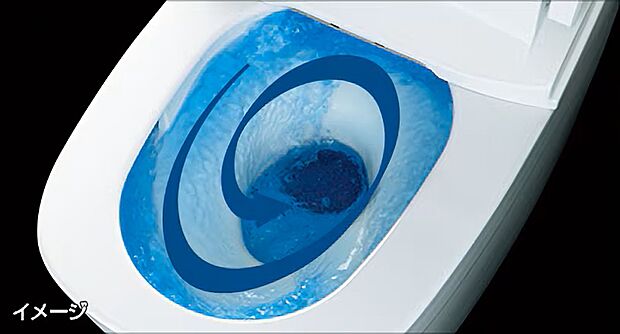 スクリュー洗浄で便器全体を洗い流します※掲載写真は同一モデルの施工事例です。本物件とは仕様・設備・色等が異なる場合があります