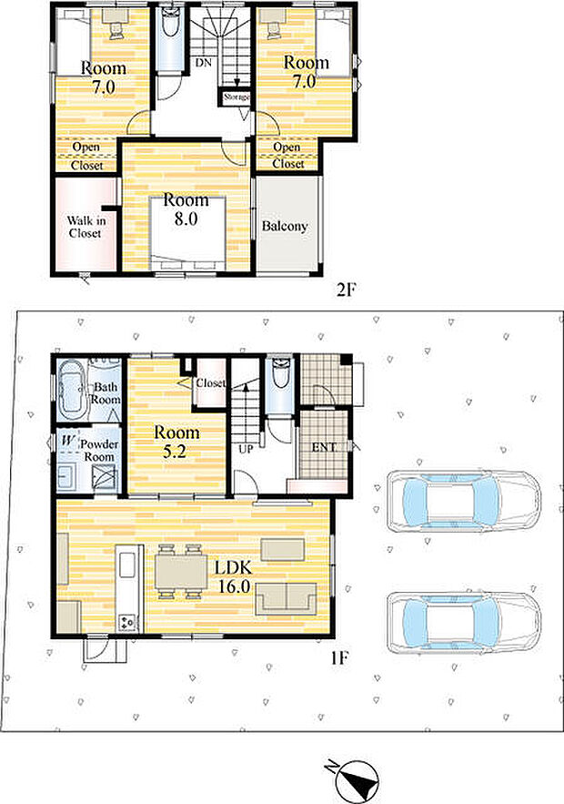 最大並列3台駐車可能。