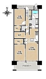リコット岡崎駅東 2SLDKの間取図画像
