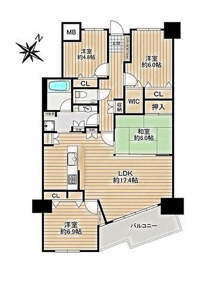 ◇全居室クローゼット完備◇クローゼット、ウォークインクローゼット、押入、リネン庫完備◇一部リフォーム済み