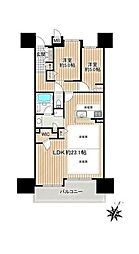 カルティア刈谷松坂 2LDKの間取図画像