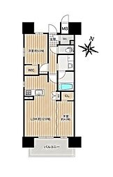 プラセシオン赤池ヒルズ 2LDKの間取図画像