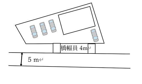 【区画図】駐車場並列4台可能です。