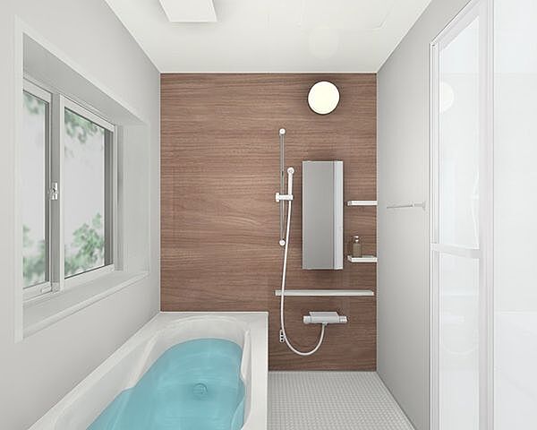 【同仕様画像】浴室はリクシル製の新品のユニットバスに交換します。足を伸ばせる1坪サイズの広々とした浴槽で、1日の疲れをゆっくり癒すことができますよ。