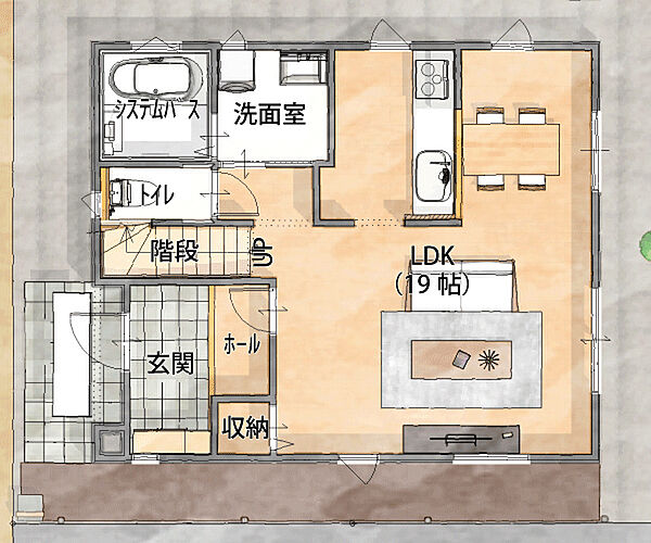 参考プラン（1階間取り）