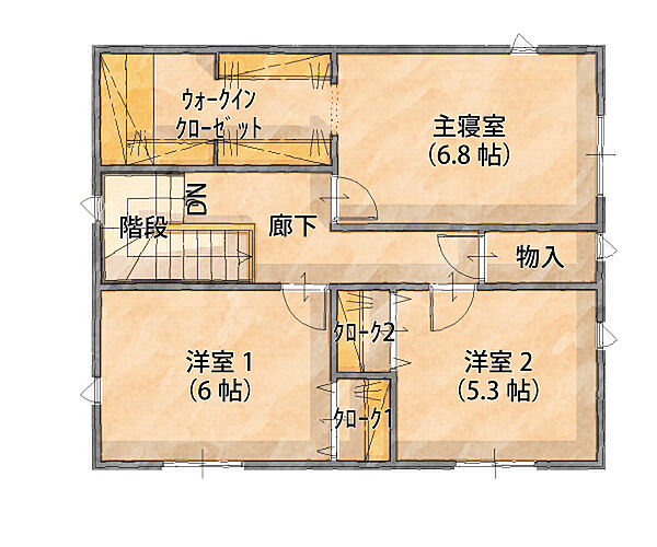 参考プラン（2階間取り）