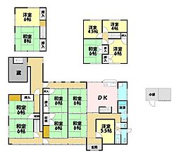 中古戸建 湖南市岩根 13DKの間取り