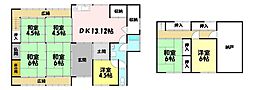中古戸建 土山町笹路 7DKの間取り