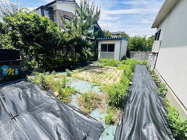 広々としたお庭と、タイヤやキャンプグッズを収納可能なウォークインできるしっかりとした物置小屋もございます。