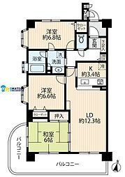 ダイアパレス青山坂 3LDKの間取図画像
