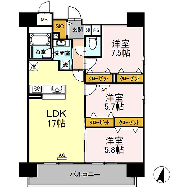 同じ建物の物件間取り写真 - ID:234023786656