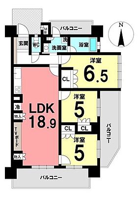間取り ファミリアーレ西味鋺 5階/-