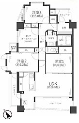 パークスクエア宝塚フォレストタワー 3SLDKの間取図画像