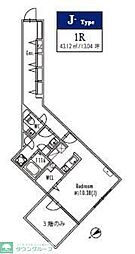 ＧＲＡＮＰＡＳＥＯ下北沢 3階ワンルームの間取り