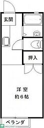 ＳＫハイツ 1階1Kの間取り