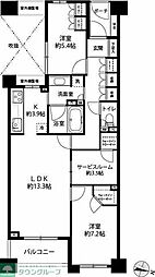 フューズコート175 5階2SLDKの間取り