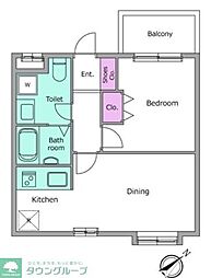 レジディア世田谷若林 3階1DKの間取り