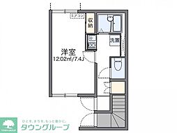 レオネクストフォレストサイド 1階1Kの間取り