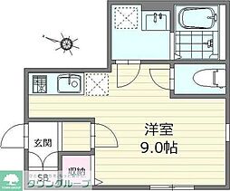パティオフェリス(パティオフェリス) 1階ワンルームの間取り