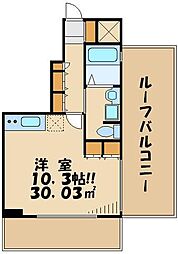 日神デュオステージ上北沢 5階ワンルームの間取り