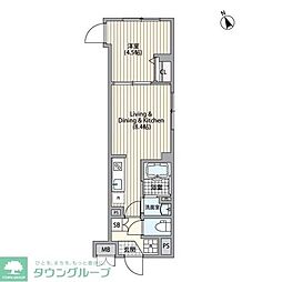 エルファーロ恵比寿 3階1LDKの間取り