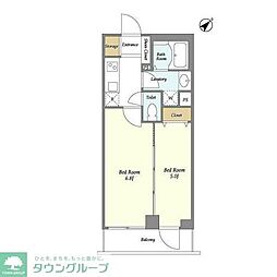 ミュプレ渋谷 4階2Kの間取り