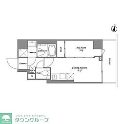 ＩＰＳＥ代々木上原 2階1DKの間取り
